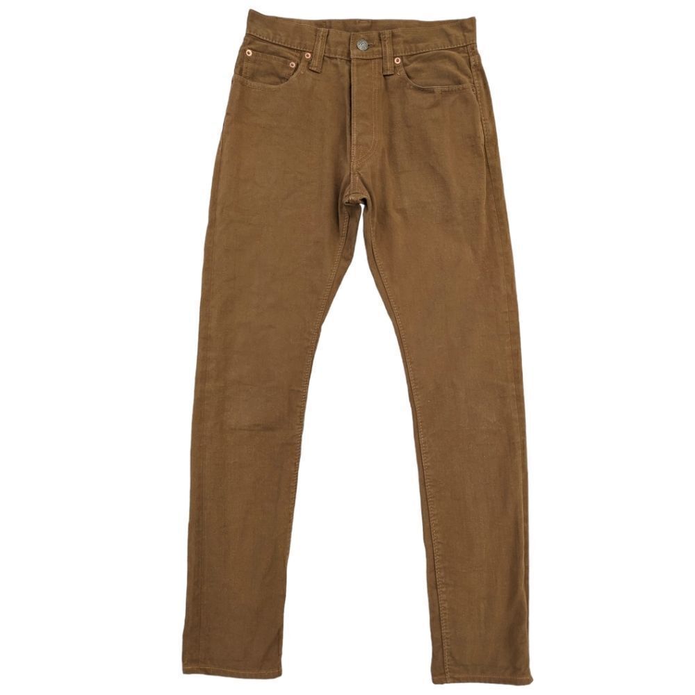 Pure Blue Japan / Syoaiya Co. Selvedge Button-Fly Skinny Jean, Tan 29x30